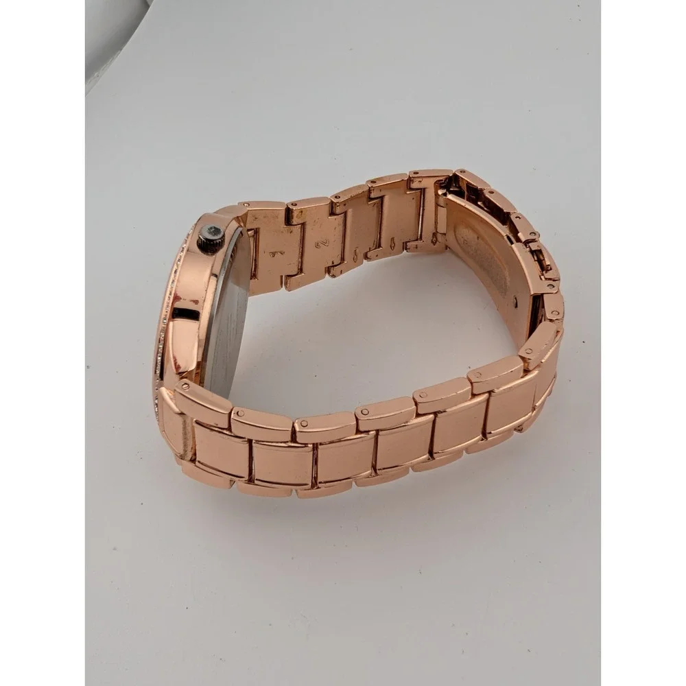 Women's Quartz Watch 38mm Rose Gold Case Rhinestones 7